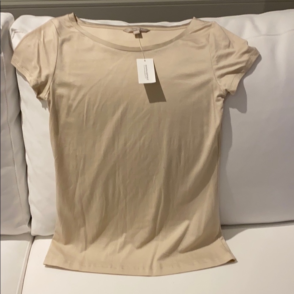 beige shirt
